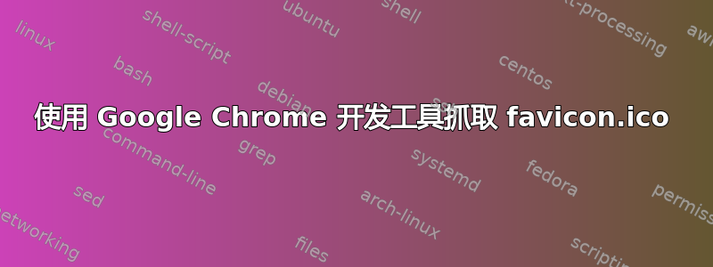 使用 Google Chrome 开发工具抓取 favicon.ico