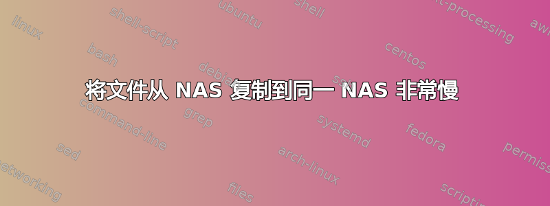 将文件从 NAS 复制到同一 NAS 非常慢