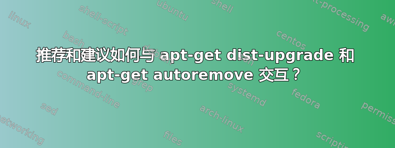 推荐和建议如何与 apt-get dist-upgrade 和 apt-get autoremove 交互？