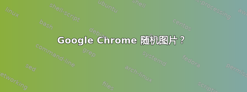 Google Chrome 随机图片？