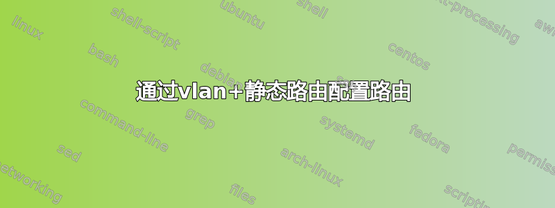 通过vlan+静态路由配置路由