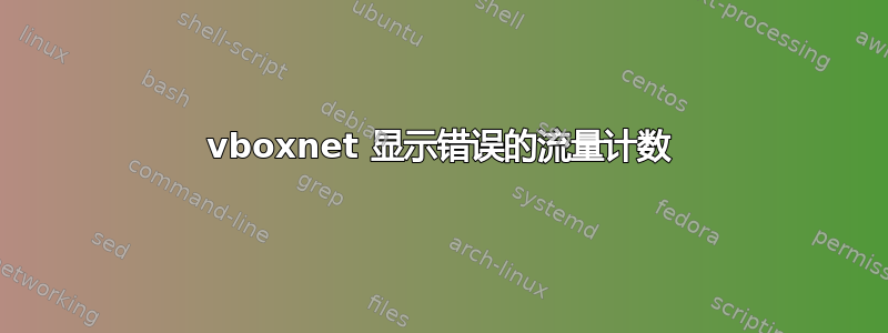 vboxnet 显示错误的流量计数