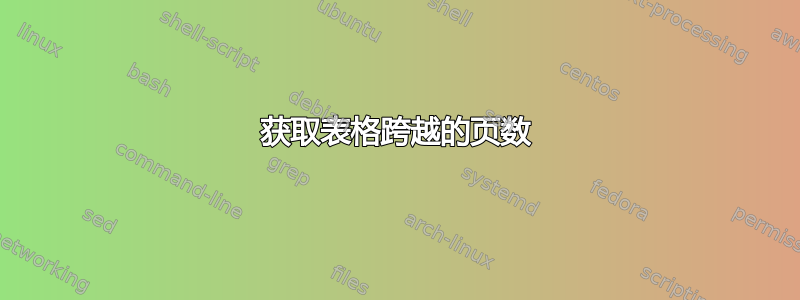 获取表格跨越的页数