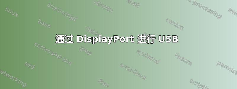 通过 DisplayPort 进行 USB