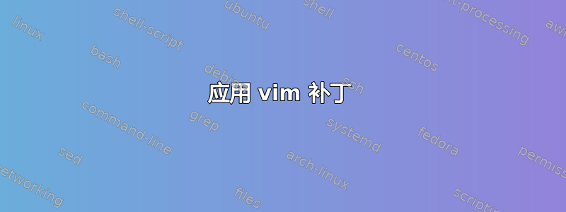 应用 vim 补丁