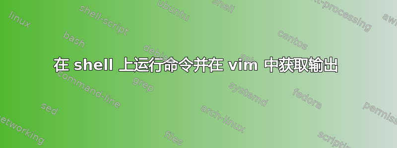 在 shell 上运行命令并在 vim 中获取输出