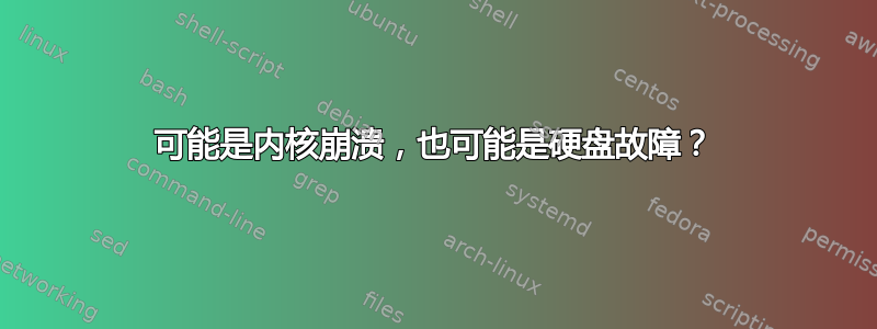 可能是内核崩溃，也可能是硬盘故障？