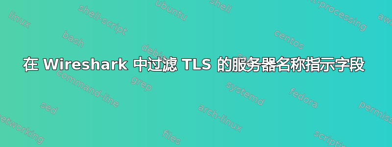 在 Wireshark 中过滤 TLS 的服务器名称指示字段