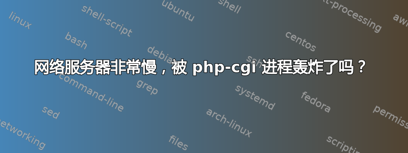 网络服务器非常慢，被 php-cgi 进程轰炸了吗？