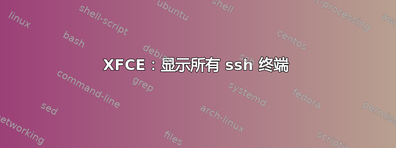 XFCE：显示所有 ssh 终端