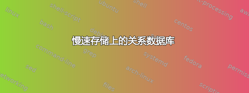 慢速存储上的关系数据库