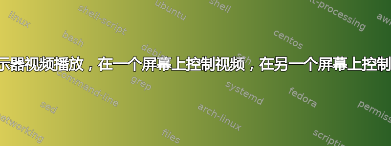 多显示器视频播放，在一个屏幕上控制视频，在另一个屏幕上控制视频