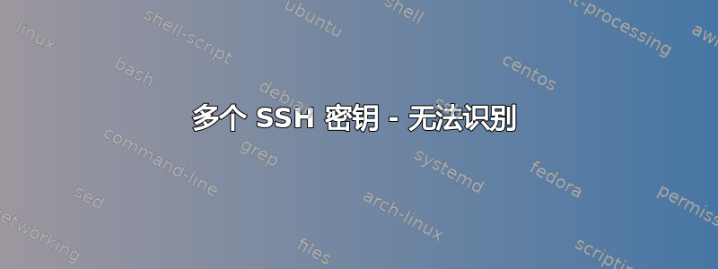 多个 SSH 密钥 - 无法识别