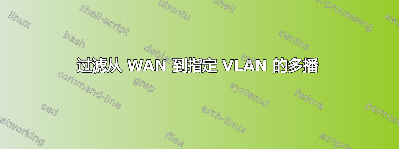 过滤从 WAN 到指定 VLAN 的多播