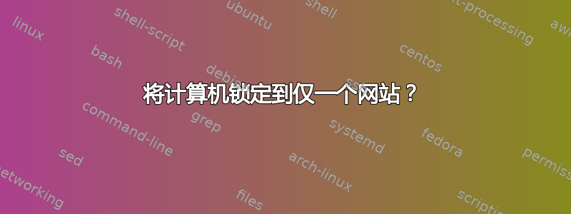 将计算机锁定到仅一个网站？