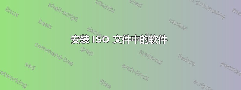 安装 ISO 文件中的软件