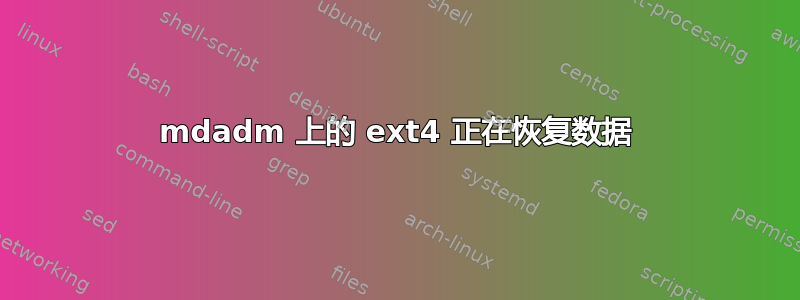 mdadm 上的 ext4 正在恢复数据