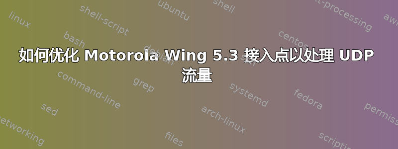 如何优化 Motorola Wing 5.3 接入点以处理 UDP 流量