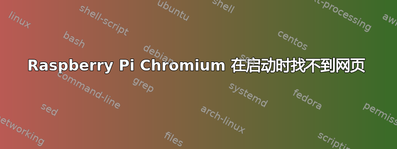 Raspberry Pi Chromium 在启动时找不到网页