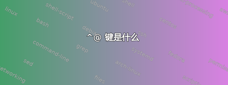 ^@ 键是什么