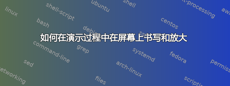 如何在演示过程中在屏幕上书写和放大