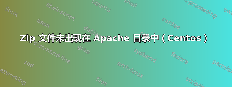 Zip 文件未出现在 Apache 目录中（Centos）