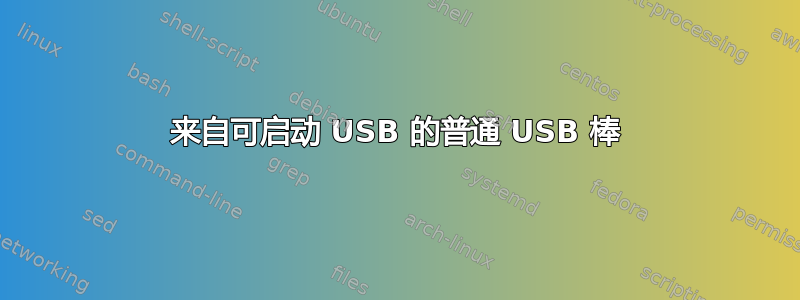 来自可启动 USB 的普通 USB 棒