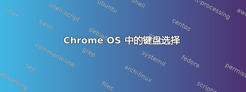 Chrome OS 中的键盘选择