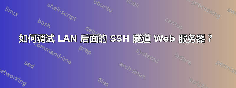 如何调试 LAN 后面的 SSH 隧道 Web 服务器？