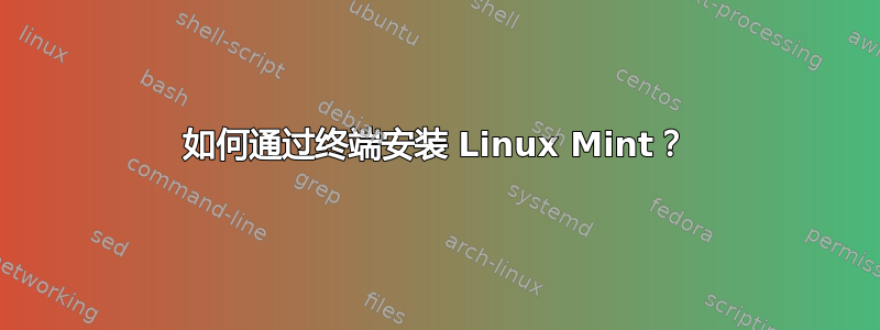 如何通过终端安装 Linux Mint？