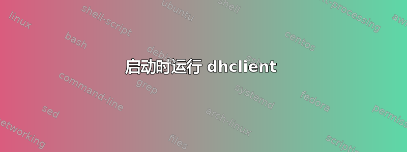 启动时运行 dhclient