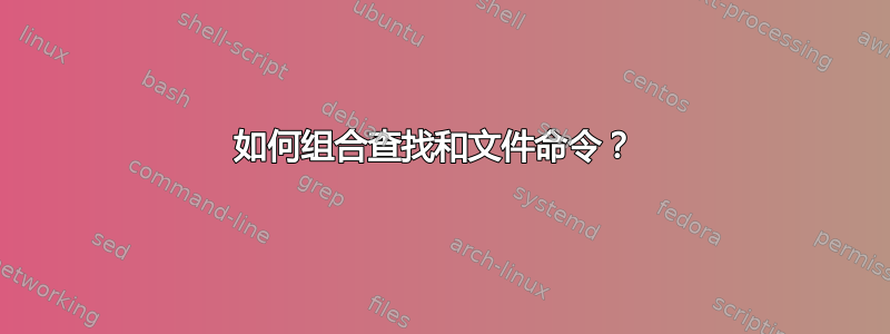 如何组合查找和文件命令？ 