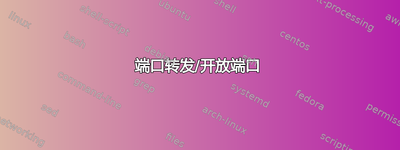 端口转发/开放端口