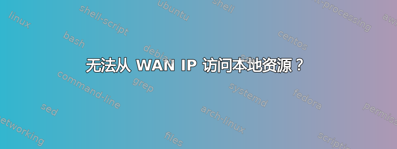 无法从 WAN IP 访问本地资源？