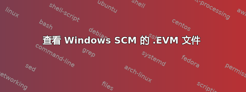 查看 Windows SCM 的 .EVM 文件