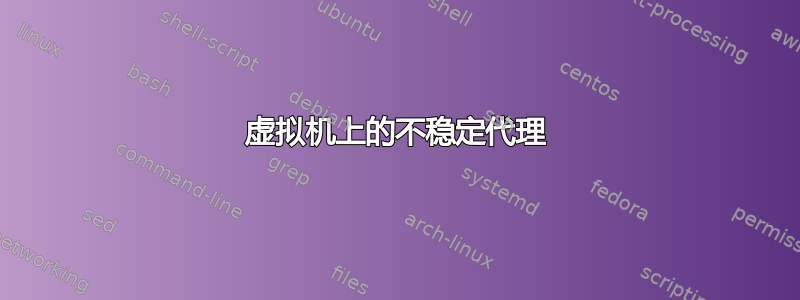 虚拟机上的不稳定代理