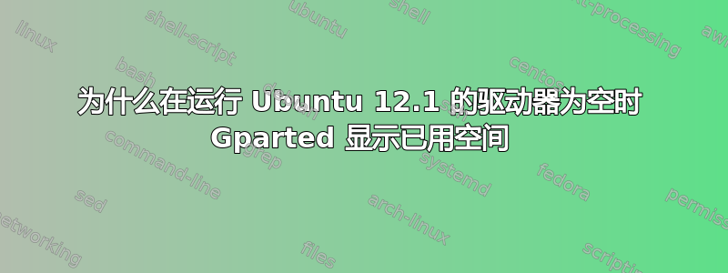 为什么在运行 Ubuntu 12.1 的驱动器为空时 Gparted 显示已用空间