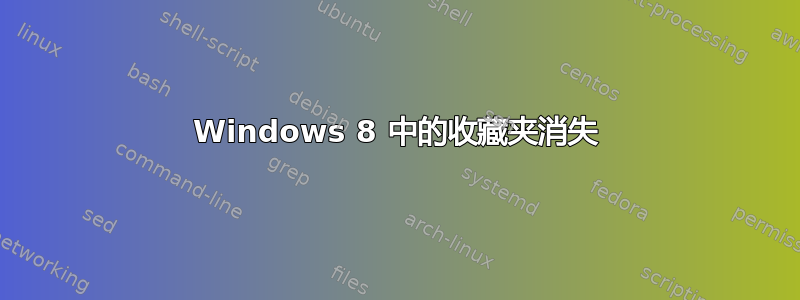 Windows 8 中的收藏夹消失