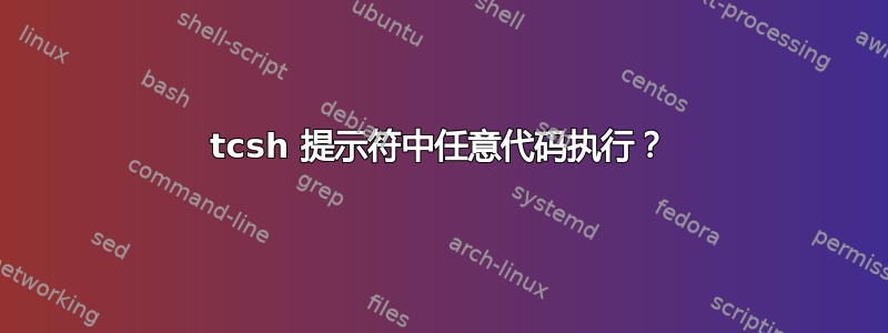 tcsh 提示符中任意代码执行？