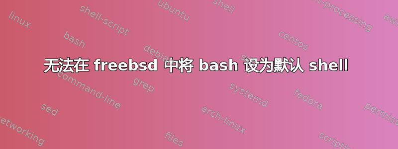 无法在 freebsd 中将 bash 设为默认 shell