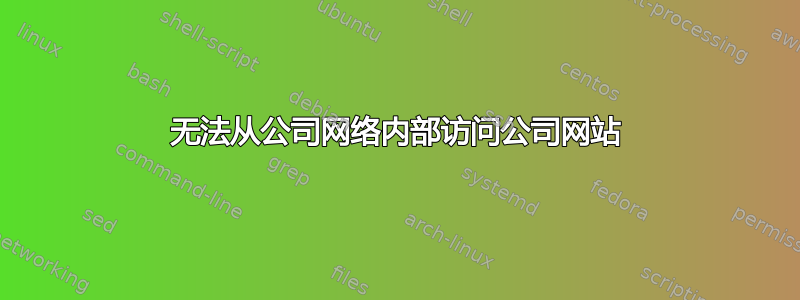 无法从公司网络内部访问公司网站