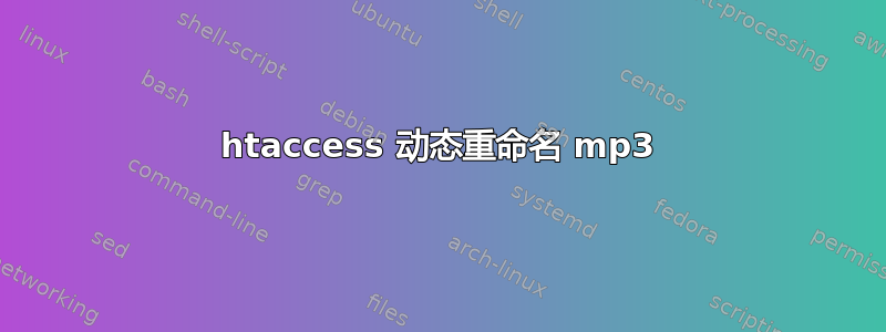 htaccess 动态重命名 mp3