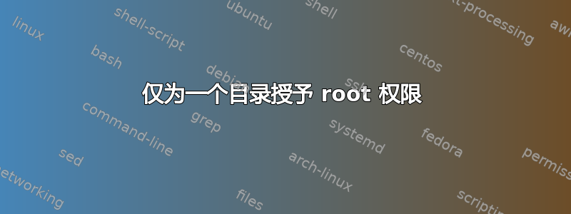 仅为一个目录授予 root 权限