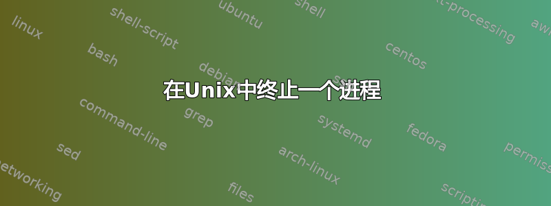 在Unix中终止一个进程