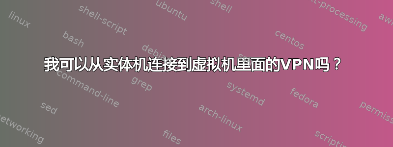 我可以从实体机连接到虚拟机里面的VPN吗？