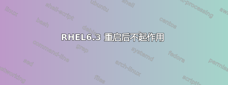 RHEL6.3 重启后不起作用