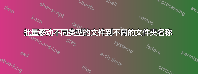 批量移动不同类型的文件到不同的文件夹名称