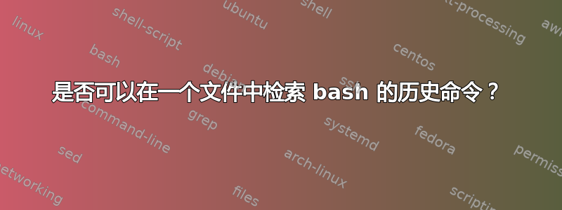 是否可以在一个文件中检索 bash 的历史命令？