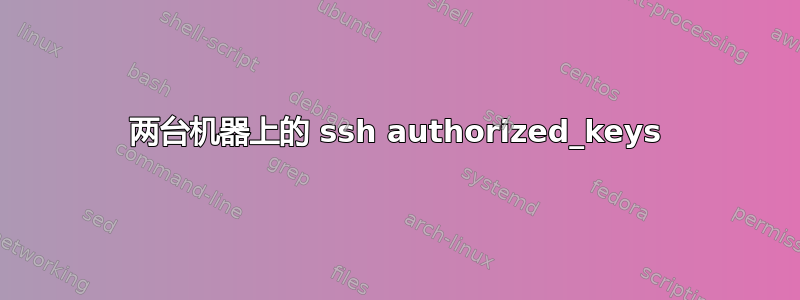 两台机器上的 ssh authorized_keys