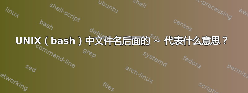 UNIX（bash）中文件名后面的 ~ 代表什么意思？